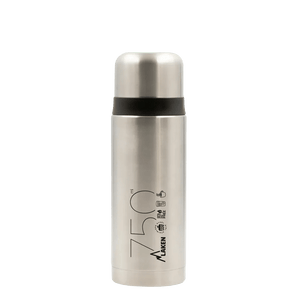 Bouteille isotherme en acier inoxydable à double paroi avec tasse "Laken - Thermos cup 18" - Planète Rando