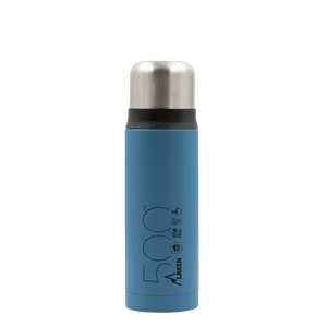 Bouteille isotherme en acier inoxydable à double paroi avec tasse "Laken - Thermos cup 18" - Planète Rando