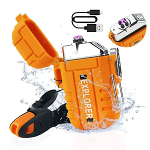 Briquet tempête / allume - feu de survie étanche à double arc électrique "Fren Lighter - Explorer F50" - Planète Rando