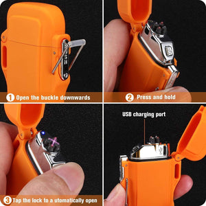 Briquet tempête / allume - feu de survie étanche à double arc électrique "Fren Lighter - Explorer F50" - Planète Rando