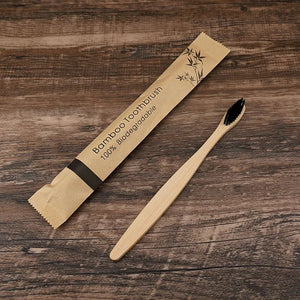 Brosses à dents en bambou à poils souples avec manche en bois 100 % biodégradable "Bamboo Toothbrush" - Planète Rando