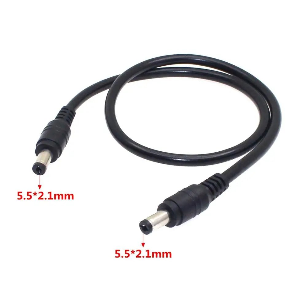 Câble adaptateur d'alimentation CC 18 AWG rallonges d'alimentation jusqu'à 3M 12V 10A "Flashfish - DC5521 mâle - mâle" - Planète Rando