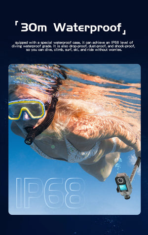 Caméra d'action de poche, batterie longue durée, stabilisation gyroscopique 6 axes, Wi - Fi 5G 4K/30FPS "SJCAM - C300" - Planète Rando