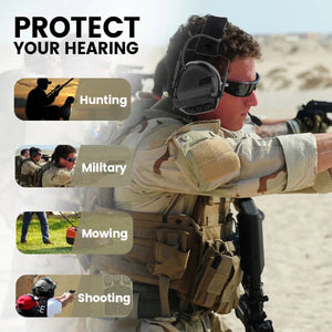 Casque anti - bruit tactique avec adaptateur pour rail ARC et adaptateur PTT Kenwood "EARMOR - M32 MOD4/SE' - Planète Rando