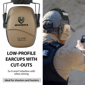 Casque anti - bruit tactique, protection auditive passive pour le tir avec réduction du bruit NRR 25 dB "YHKEMA - P10" - Planète Rando