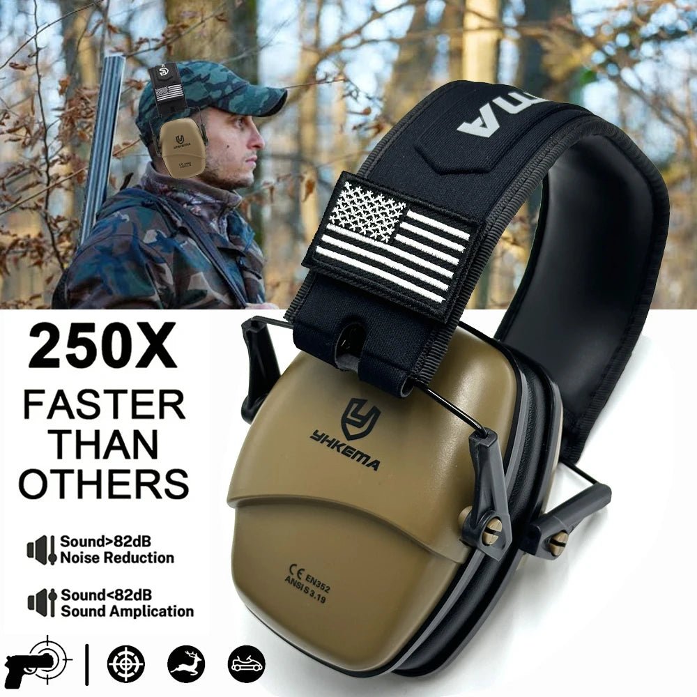 Casque anti - bruit tactique, protection auditive passive pour le tir avec réduction du bruit NRR 25 dB "YHKEMA - P10" - Planète Rando