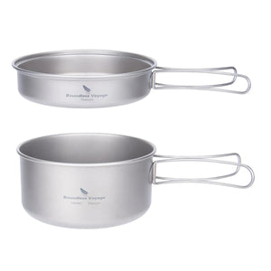Casseroles en titane / ustensiles de cuisine pour le bivouac et le camping 1500ml / 1700ml "Boundless Voyage - Ti2042C / Ti2110C" - Planète Rando