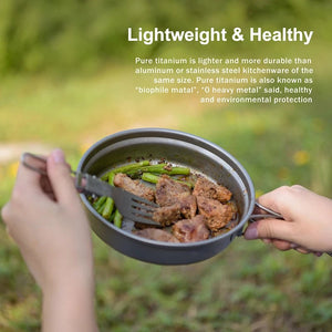 Casseroles en titane / ustensiles de cuisine pour le bivouac et le camping 1500ml / 1700ml "Boundless Voyage - Ti2042C / Ti2110C" - Planète Rando