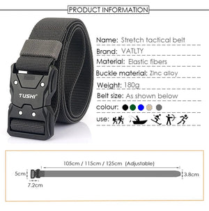 Ceinture tactique en nylon 1200D avec boucle à dégagement rapide "VATLTY - VT131" - Planète Rando