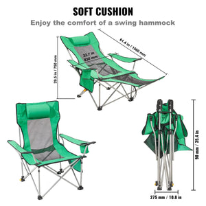 Chaise de camping inclinable & pliante portable robuste pour l'extérieur "VEVOR - Reclinning chair " - Planète Rando