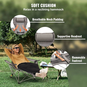 Chaise de camping inclinable & pliante portable robuste pour l'extérieur "VEVOR - Reclinning chair " - Planète Rando