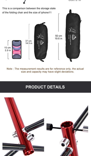 Chaise pliante de camping, mobilier de voyage pliable pour la van - life et vie nomade "Widesea - WSCH series" - Planète Rando