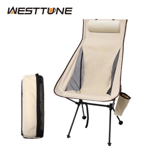 Chaise pliante portable en alliage d'aluminium pour le camping, la pêche et les loisirs "WESTTUNE - Confortable camping chair" - Planète Rando