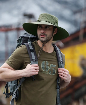 Chapeau bob d'été en maille respirante avec protection UV UPF 50+ "HUBTACTIAL - HU1402" - Planète Rando