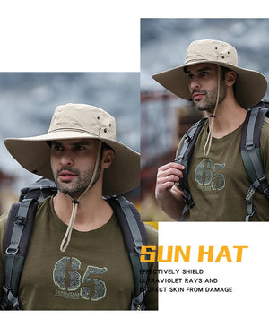 Chapeau bob d'été en maille respirante avec protection UV UPF 50+ "HUBTACTIAL - HU1402" - Planète Rando