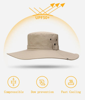 Chapeau bob d'été en maille respirante avec protection UV UPF 50+ "HUBTACTIAL - HU1402" - Planète Rando