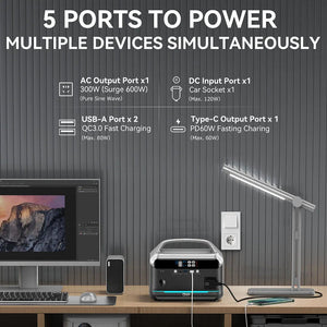 Chargeur de batterie LiFePO4 portable 300 W, USB - C PD60 "DaranEner - NEO300" - Planète Rando