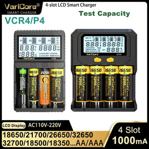 Chargeur intelligent avec écran LCD pour batteries Li - ion 3,7V / LiFePO4 3,2V / Ni - MH 1,2V "VariCore VCR4/P4" - Planète Rando