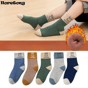 Chaussettes chaude pour enfants 2 - 14 ans 5 paires "Horetong - Fashion Socks" - Planète Rando