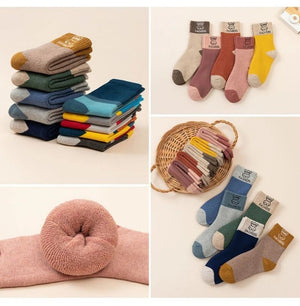 Chaussettes chaude pour enfants 2 - 14 ans 5 paires "Horetong - Fashion Socks" - Planète Rando