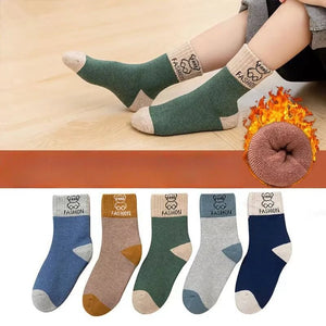Chaussettes chaude pour enfants 2 - 14 ans 5 paires "Horetong - Fashion Socks" - Planète Rando