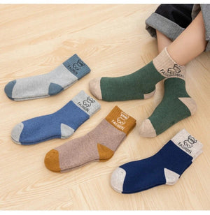 Chaussettes chaude pour enfants 2 - 14 ans 5 paires "Horetong - Fashion Socks" - Planète Rando