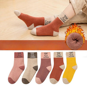Chaussettes chaude pour enfants 2 - 14 ans 5 paires "Horetong - Fashion Socks" - Planète Rando