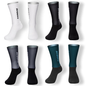 Chaussettes de cyclisme professionnelles pour hommes antidérapantes et respirantes "Darevie - Aero High Speed" - Planète Rando