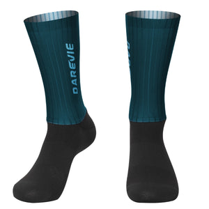 Chaussettes de cyclisme professionnelles pour hommes antidérapantes et respirantes "Darevie - Aero High Speed" - Planète Rando
