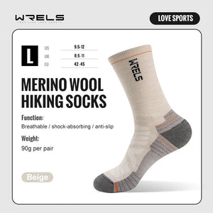 Chaussettes de randonnée en laine mérinos douces et légère mi - mollet "WRELS - Hiking Socks" - Planète Rando