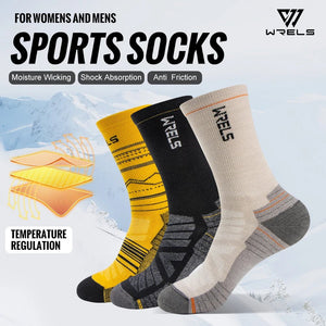 Chaussettes de randonnée en laine mérinos douces et légère mi - mollet "WRELS - Hiking Socks" - Planète Rando