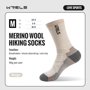 Chaussettes de randonnée en laine mérinos douces et légère mi - mollet "WRELS - Hiking Socks" - Planète Rando