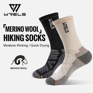 Chaussettes de randonnée en laine mérinos douces et légère mi - mollet "WRELS - Hiking Socks" - Planète Rando