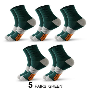 Chaussettes de sport avec coussinets, respirantes et confortables, lot de 5 paires "Eson - S026" - Planète Rando