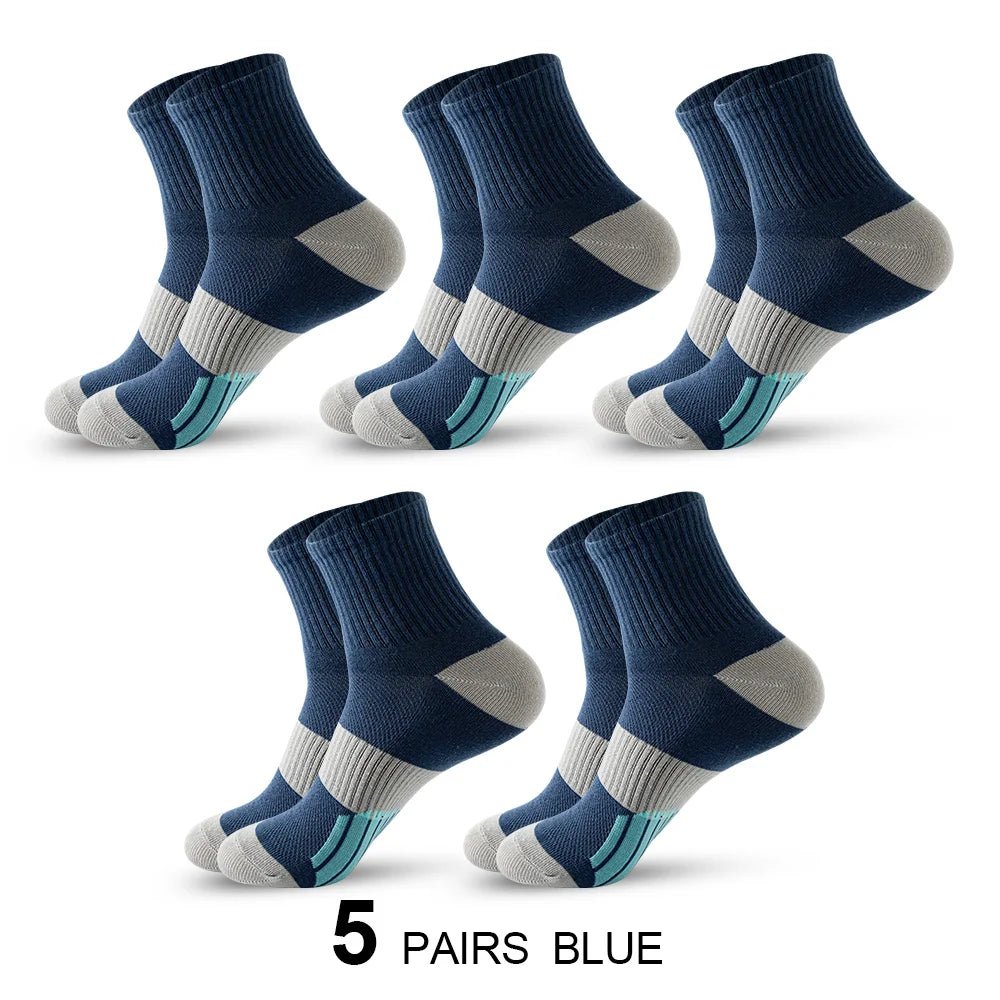 Chaussettes de sport avec coussinets, respirantes et confortables, lot de 5 paires "Eson - S026" - Planète Rando