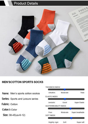 Chaussettes de sport avec coussinets, respirantes et confortables, lot de 5 paires "Eson - S026" - Planète Rando