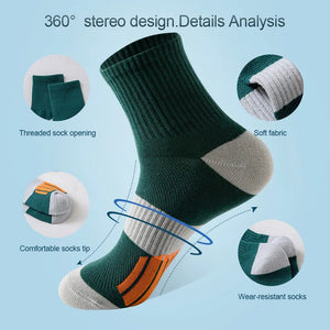 Chaussettes de sport avec coussinets, respirantes et confortables, lot de 5 paires "Eson - S026" - Planète Rando