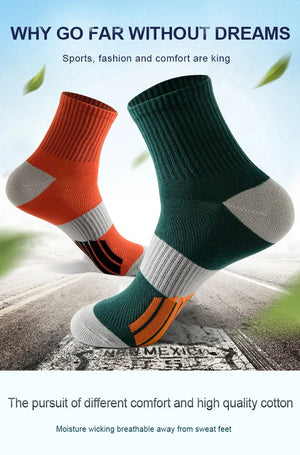 Chaussettes de sport avec coussinets, respirantes et confortables, lot de 5 paires "Eson - S026" - Planète Rando