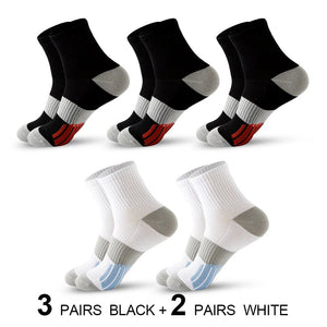 Chaussettes de sport avec coussinets, respirantes et confortables, lot de 5 paires "Eson - S026" - Planète Rando