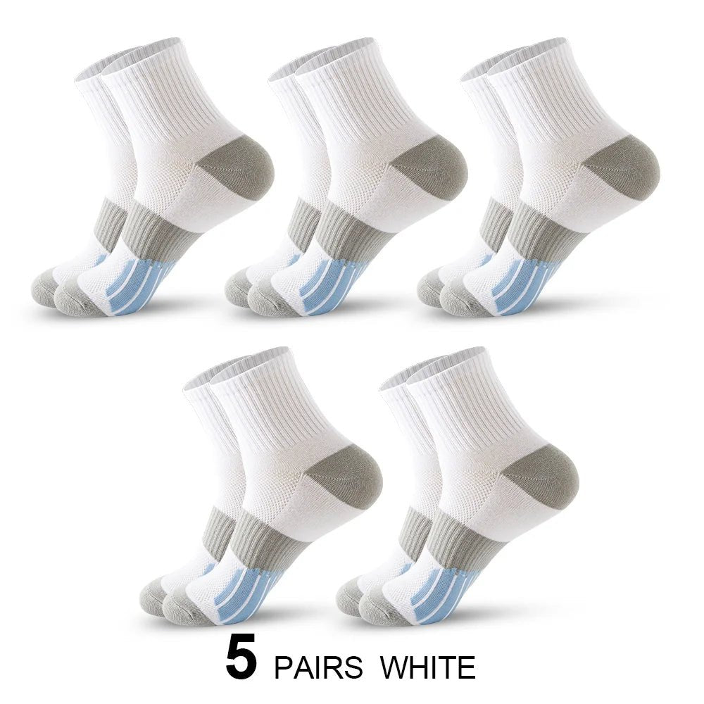 Chaussettes de sport avec coussinets, respirantes et confortables, lot de 5 paires "Eson - S026" - Planète Rando