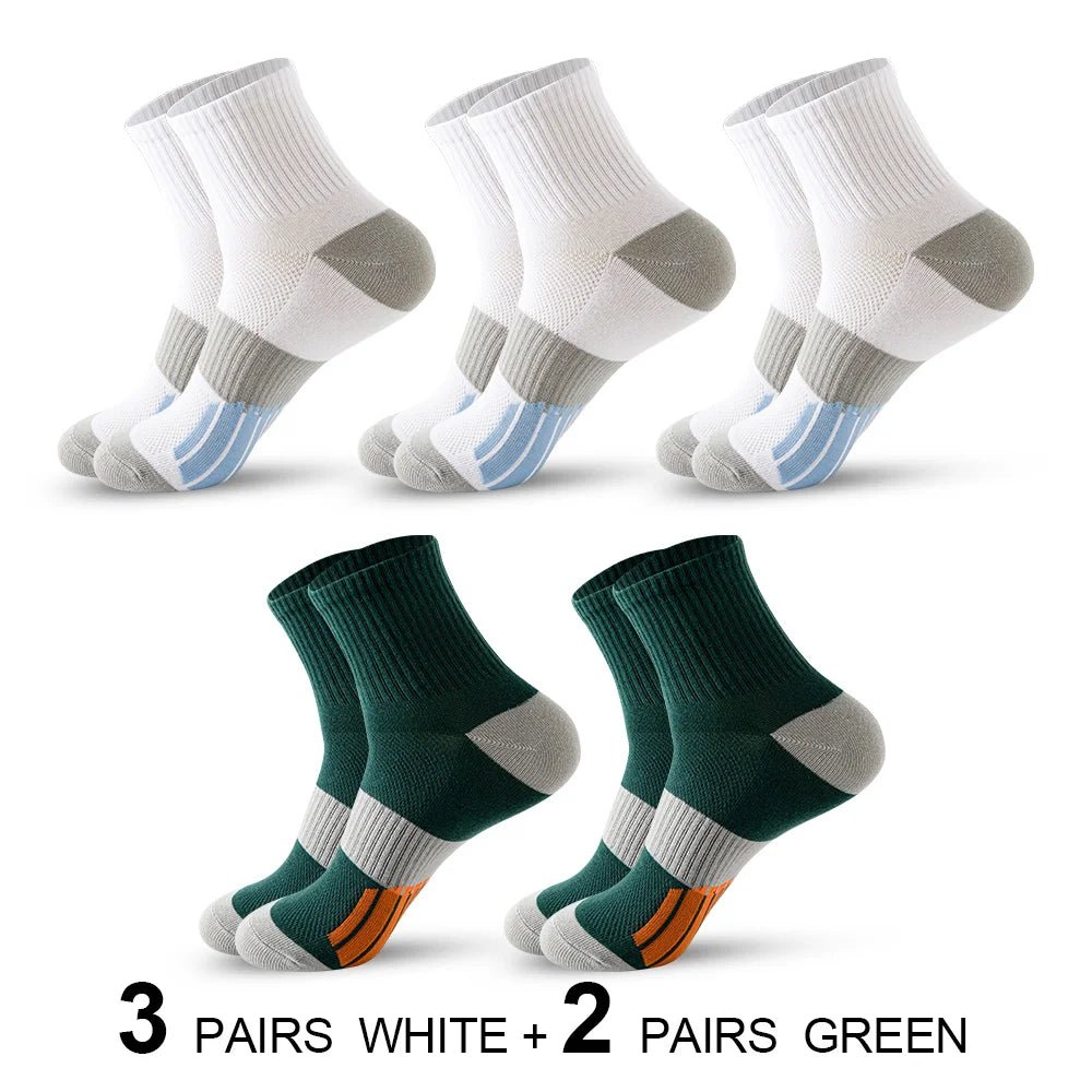Chaussettes de sport avec coussinets, respirantes et confortables, lot de 5 paires "Eson - S026" - Planète Rando
