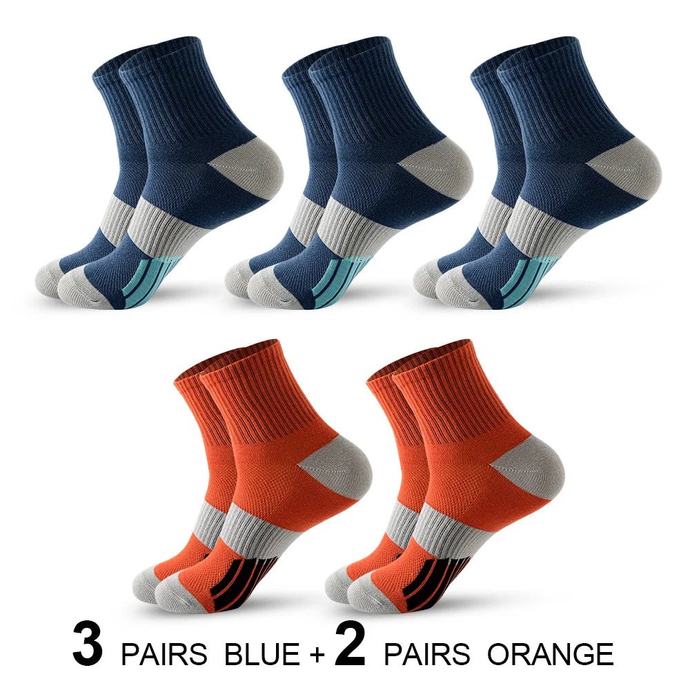 Chaussettes de sport avec coussinets, respirantes et confortables, lot de 5 paires "Eson - S026" - Planète Rando