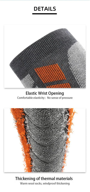 Chaussettes d'hiver pour homme en laine mérinos épaisse et chaude "TRIPLE INFINITY - Elastic Socket" - Planète Rando