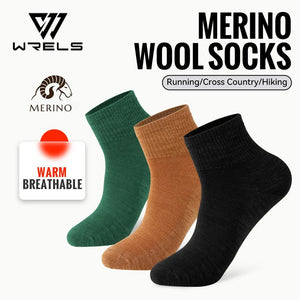 Chaussettes en laine mérinos confortables et anti - transpirantes unisexe "WRELS - Whool socks" - Planète Rando