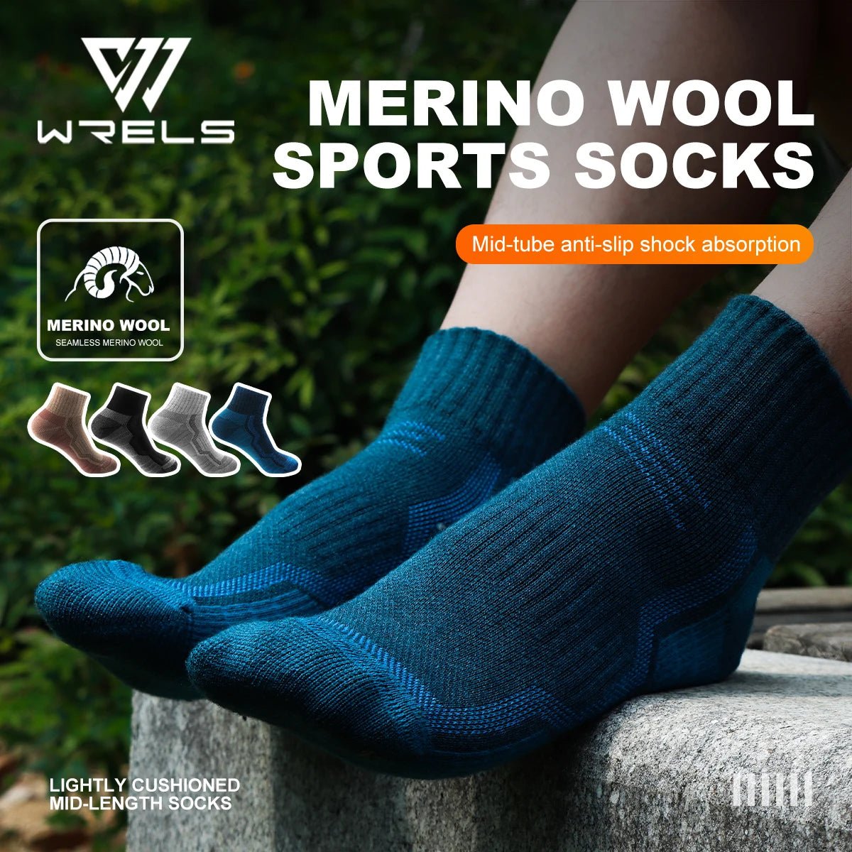 Chaussettes thermiques en laine mérinos chaudes, pour la randonnée et les sports d'hiver "WRELS - Sports Socks" - Planète Rando