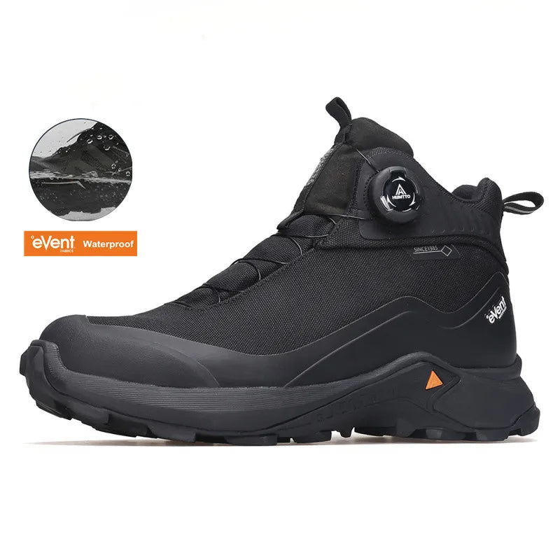 Les Humtto Chaussures de randonnée mid-top "HT-240775A" pour homme offrent une semelle antidérapante robuste, système de laçage BOA et la Technologie Event® Dynamic Waterproof. Idéales pour l'aventure outdoor, elles gardent vos pieds au sec.