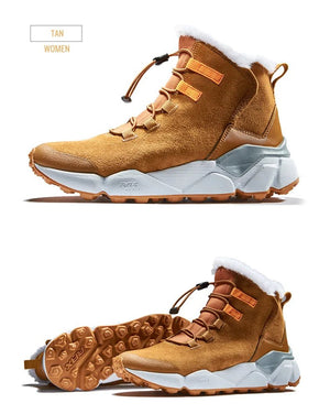 Chaussures de randonnée en cuir véritable chaudes et imperméables pour femme "Rax - Warm" - Planète Rando