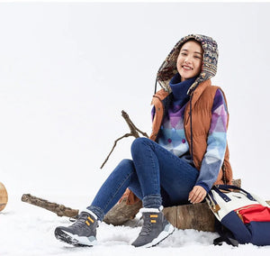 Chaussures de randonnée en cuir véritable chaudes et imperméables pour femme "Rax - Warm" - Planète Rando