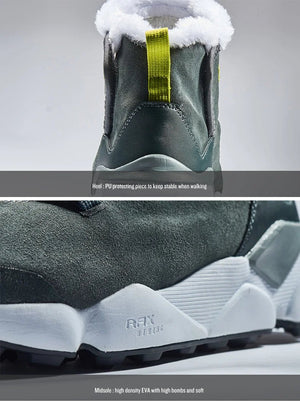 Chaussures de randonnée en cuir véritable chaudes et imperméables pour femme "Rax - Warm" - Planète Rando