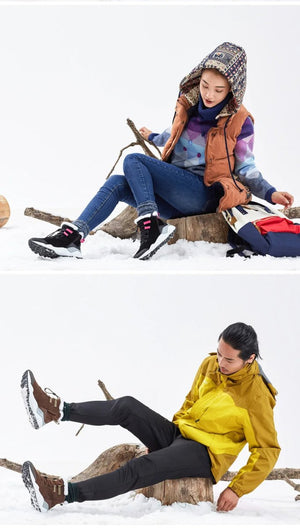 Chaussures de randonnée en cuir véritable chaudes et imperméables pour femme "Rax - Warm" - Planète Rando